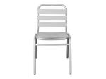 Flash Furniture Lila Aluminum Restaurant Stack Armless Chair Silver