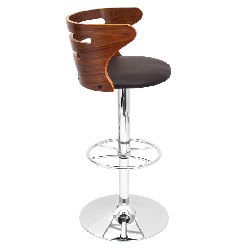 LumiSource Cosi Faux Leather Bar Stool Gray