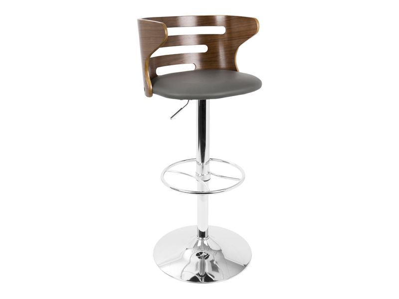 LumiSource Cosi Faux Leather Bar Stool Gray
