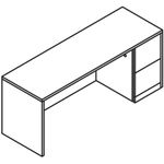 HON 10500 H105903R Pedestal Credenza 295H x 72W x 24D 2 x File DrawersRight Side Sterling Ash
