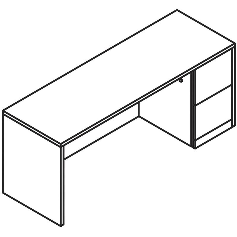 HON 10500 H105903R Pedestal Credenza 295H x 72W x 24D 2 x File DrawersRight Side Sterling Ash