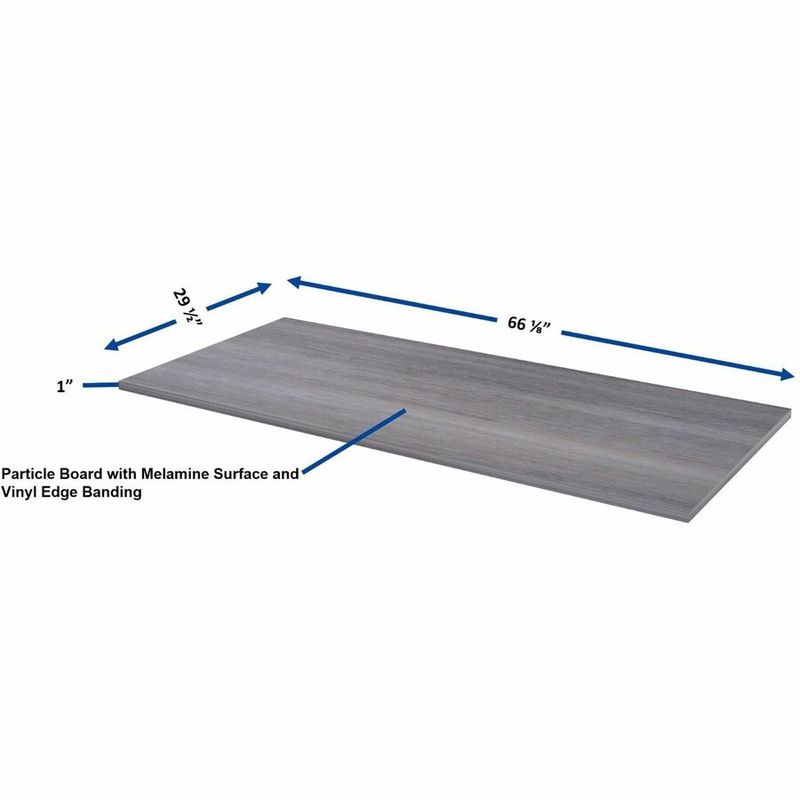 Lorell Multipurpose Tabletop 30 Width x 66 Depth x 1 Thickness Weathered Charcoal