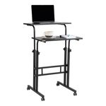 Mind Reader 195W Standing Desk Adjustable Height Laptop Workstation Black