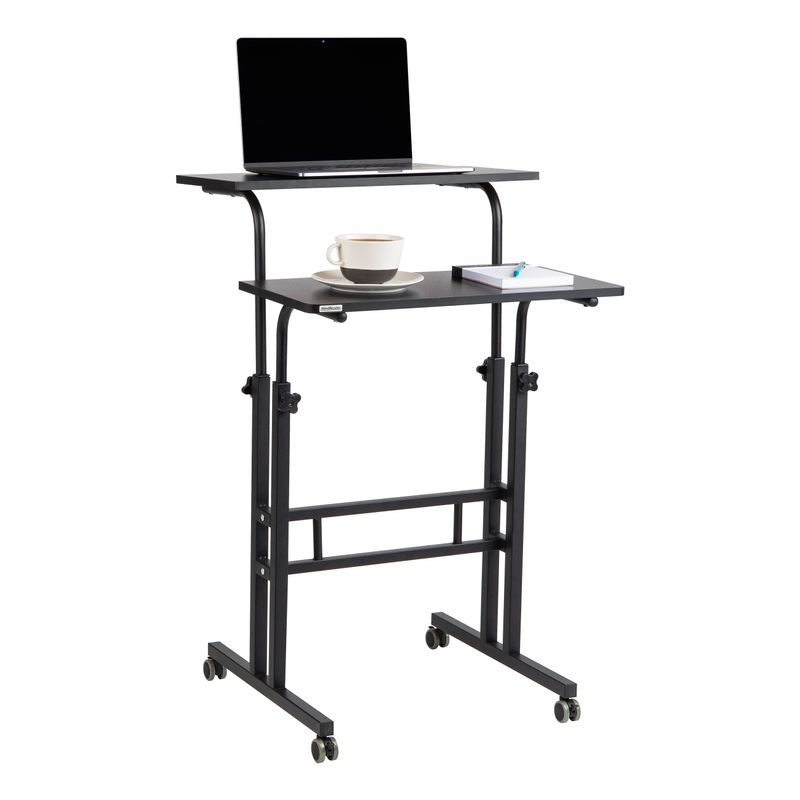 Mind Reader 195W Standing Desk Adjustable Height Laptop Workstation Black