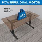 MountIt Ultimate Dual Motor Electric 55W Adjustable Height Standing Desk BrownBlack