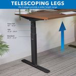 MountIt Ultimate Dual Motor Electric 55W Adjustable Height Standing Desk BrownBlack