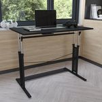 Flash Furniture 40W HeightAdjustable SitToStand Home Office Desk Black