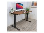 MountIt Ultimate Dual Motor Electric 55W Adjustable Height Standing Desk BrownBlack