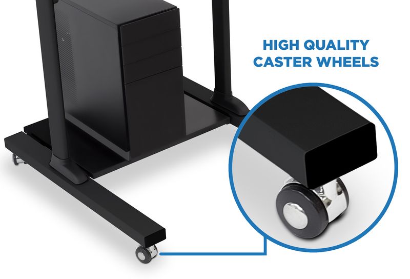 MountIt MI7940B Mobile 37W StandUp Desk Black