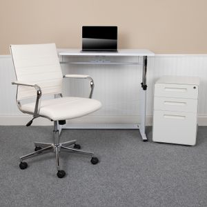 Flash Furniture Work From Home Desk And Chair Set With Adjustable Computer Desk