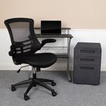 Flash Furniture Work From Home DeskChair Set With Computer Desk Ergonomic Mesh ChairMobile Filing Cabinet Black BLNCLIFAPPX5BK