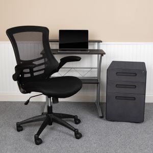Flash Furniture Work From Home Desk/Chair Set With Computer Desk