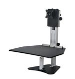 Ergo Desktop Kangaroo Pro HeightAdjustable SingleMonitor Desk Black
