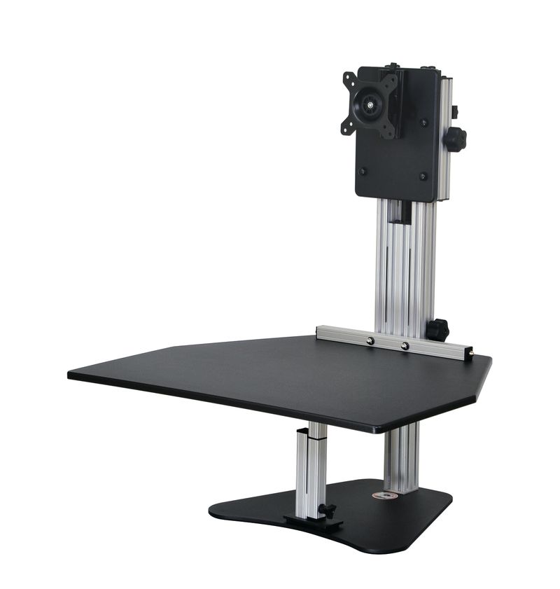 Ergo Desktop Kangaroo Pro HeightAdjustable SingleMonitor Desk Black