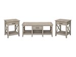 Bush Furniture Key West Coffee Table With Set Of 2 End Tables Washed Gray Standard Delivery