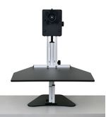 Ergo Desktop Kangaroo Pro HeightAdjustable SingleMonitor Desk Black