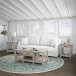 Bush Furniture Key West Coffee Table With Set Of 2 End Tables Washed Gray Standard Delivery