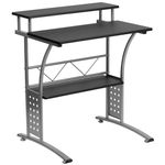 Flash Furniture Work From Home DeskChair Set With Computer Desk Ergonomic Mesh ChairMobile Filing Cabinet Black BLNCLIFAPPX5BK