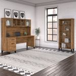 Bush Business Furniture Somerset 72W Office Computer Desk With Hutch And 5Shelf Bookcase Fresh Walnut Standard Delivery