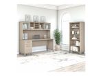 Bush Business Furniture Somerset 72W Office Computer Desk With Hutch And 5Shelf Bookcase Sand Oak Standard Delivery