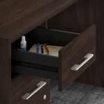 Bush Business Furniture Office 500 72W Executive Computer Desk With Lateral File Cabinets And Hutch Black Walnut Standard Delivery