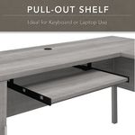 Bush Furniture Somerset 72W LShaped Desk With Hutch Lateral File Cabinet And Bookcase Platinum Gray Standard Delivery