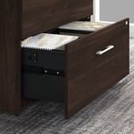 Bush Business Furniture Office 500 72W Executive Computer Desk With Lateral File Cabinets And Hutch Black Walnut Standard Delivery