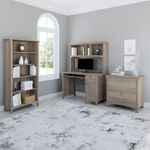Bush Furniture Salina 48Ws Computer Desk With Hutch Ash Brown Standard Delivery
