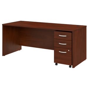 Bush Business Furniture Studio C 72"W Office Computer Desk With Mobile File Cabinet