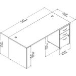Bush Business Furniture Studio C 72W Office Computer Desk With Mobile File Cabinet Hansen Cherry Standard Delivery