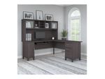 Bush Furniture Somerset 72W LShaped Desk With Hutch Storm Gray Standard Delivery