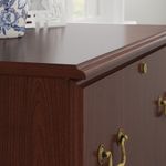 Bush Business Furniture Saratoga 66W Executive Computer Desk With Lateral File Cabinet And Two 5Shelf Bookcases Harvest Cherry Standard Delivery