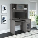 Bush Furniture Cabot 48W Small Computer Desk With Hutch And Keyboard Tray Modern Gray Standard Delivery
