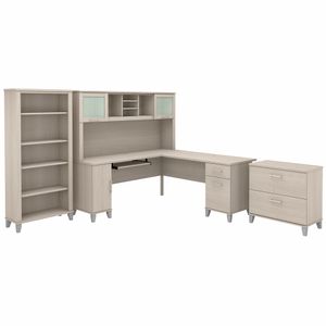 Bush® Furniture Somerset 72"W L-Shaped Desk With Hutch