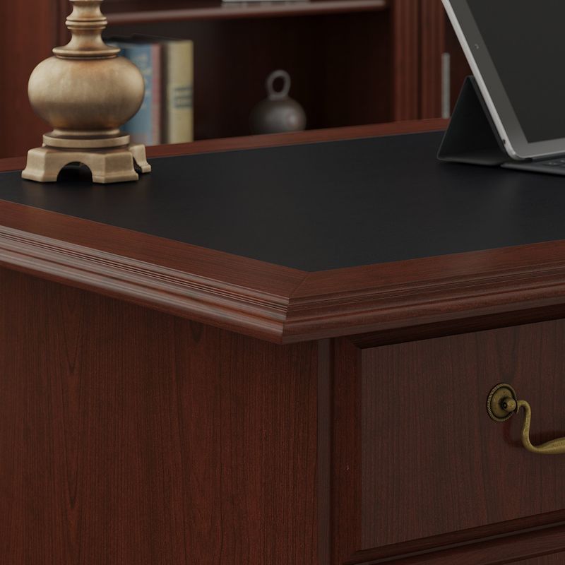 Bush Business Furniture Saratoga 66W Executive Computer Desk With Lateral File Cabinet And Two 5Shelf Bookcases Harvest Cherry Standard Delivery