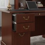 Bush Business Furniture Saratoga 66W Executive Computer Desk With Lateral File Cabinet And Two 5Shelf Bookcases Harvest Cherry Standard Delivery
