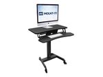 MountIt MI7982 Electric HeightAdjustable Standing Mobile Workstation 31H x 315W x 1475D Black