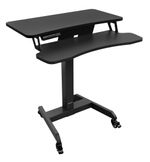 MountIt MI7982 Electric HeightAdjustable Standing Mobile Workstation 31H x 315W x 1475D Black