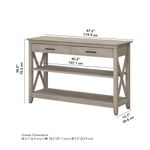 Bush Furniture Key West Console Table With Drawers And Shelves Washed Gray Standard Delivery