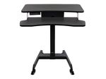 MountIt MI7982 Electric HeightAdjustable Standing Mobile Workstation 31H x 315W x 1475D Black