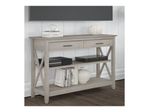 Bush Furniture Key West Console Table With Drawers And Shelves Washed Gray Standard Delivery