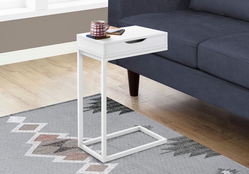 Monarch Specialties Mona Accent Table 2412H x 16W x 1014D White