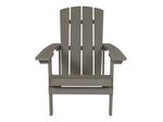 Flash Furniture Charlestown AllWeather Poly Resin Wood Adirondack Chairs Gray Set Of 2 Chairs