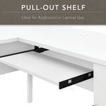 Bush Business Furniture Somerset 60W LShaped Corner Desk With Hutch And 5Shelf Bookcase White Standard Delivery