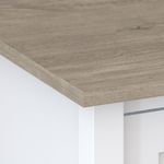 Bush Furniture Mayfield 54W Computer Desk With Drawers Pure WhiteShiplap Gray Standard Delivery