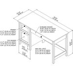 Bush Furniture Mayfield 54W Computer Desk With Drawers Pure WhiteShiplap Gray Standard Delivery