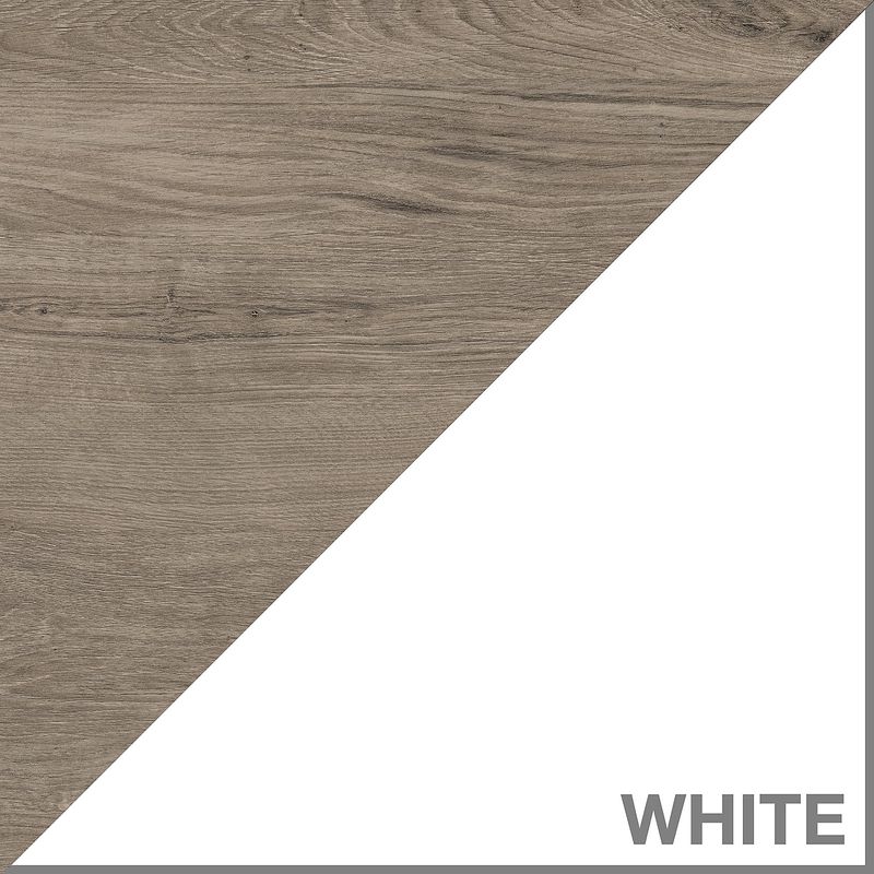 Bush Furniture Mayfield 54W Computer Desk With Drawers Pure WhiteShiplap Gray Standard Delivery