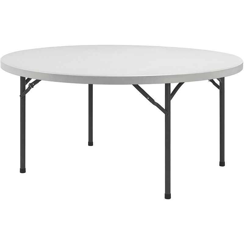 Lorell Banquet Folding Table Round Top x 60 Table Top Diameter 293H PlatinumGray