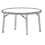 Lorell Banquet Folding Table Round Top x 60 Table Top Diameter 293H PlatinumGray