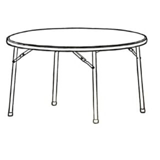 Lorell Banquet Folding Table Round Top x 60 Table Top Diameter 293H PlatinumGray